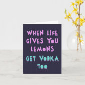 Carte Quand la vie vous donne des citrons, prenez du vod (Fleur jaune)