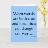 Carte Quand les mots sont à la fois vrais et gentils... (Fleur jaune)