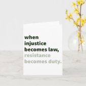 Carte Quand l'injustice devient loi - la résistance devi (Fleur jaune)