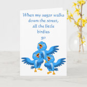 Carte Quand mon sucre descend la rue Saint-Valentin (Fleur jaune)