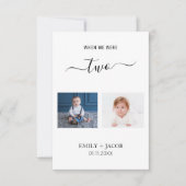 Carte Quand nous avions âge photo Décor de table de mari (Devant)