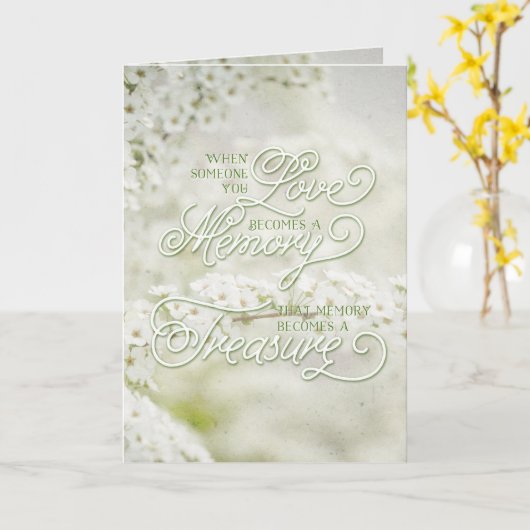 Carte Quand quelqu'un que vous aimez devient une mémoire (Fleur jaune)