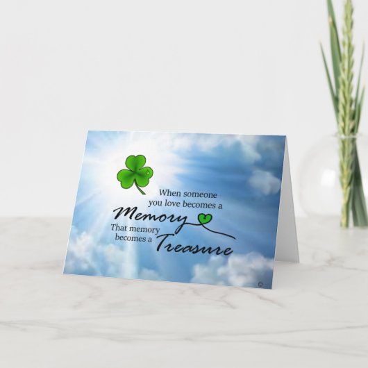 Carte Quand quelqu'un que vous êtes seul, Shamrock (Devant)