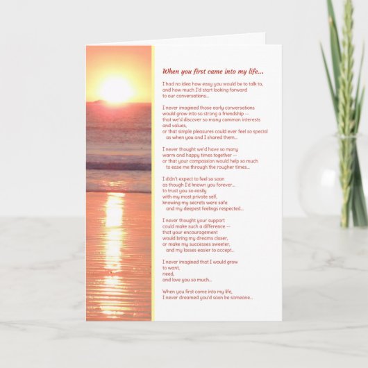 Carte Quand tu es entré dans ma vie...Romance (Devant)