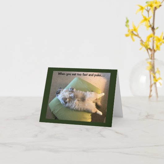 Carte Quand tu manges trop vite (Fleur jaune)