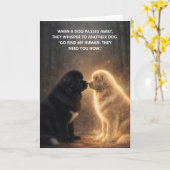 Carte Quand un chien s'en va (Fleur jaune)