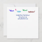 Carte "Quand Une Roue De Couleur Implose !" (Dos)