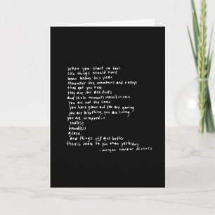 Carte quand vous commencez à sentir que les choses devra