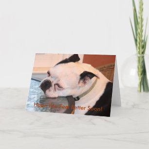 Carte Quand vous vous sentez Blue Boston Terrier