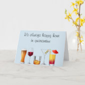 Carte Quarantaine Apéritif Distanciation Sociale (Fleur jaune)