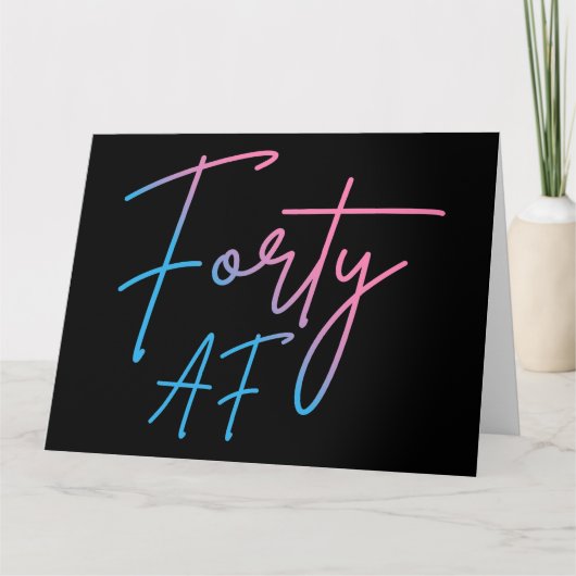 Carte Quarante AF II - Cadeau d'anniversaire (Devant)