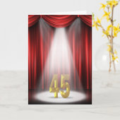 Carte quarante-cinquième Anniversaire (Fleur jaune)