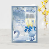 Carte quarante-cinquième anniversaire - anniversaire de (Fleur jaune)