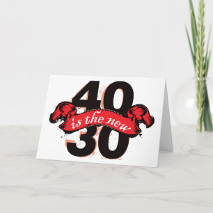 Carte Quarante est les nouveaux trente - rouge