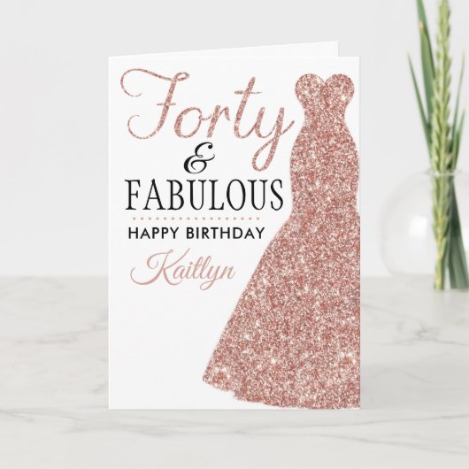 Carte Quarante et fabuleux 40e anniversaire (Devant)