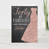 Carte Quarante et fabuleux 40e anniversaire (Devant)