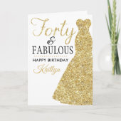 Carte Quarante et fabuleux 40e anniversaire (Devant)