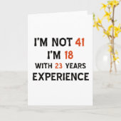 Carte quarante-et-unième conceptions d'anniversaire (Fleur jaune)