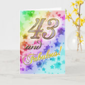 Carte quarante-troisième anniversaire pour quelqu'un (Fleur jaune)