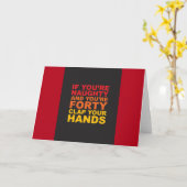 Carte quarantième ANNIVERSAIRE (Fleur jaune)