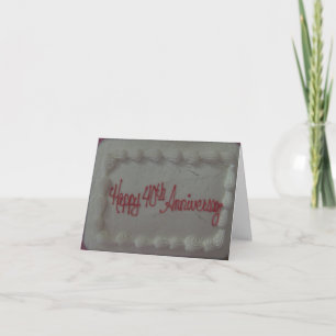Carte Quarantième anniversaire heureux