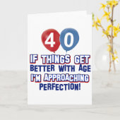 Carte quarantième conceptions d'anniversaire (Fleur jaune)