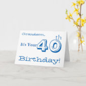 Carte Quarantième salutation de l'anniversaire du (Fleur jaune)