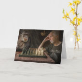 CARTE QUARANTINE ANNIVERSAIRE CHIMPANZEE GREETING CARD (Fleur jaune)