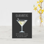 Carte Quarantini Martini Funny Social Distancing Card (Fleur jaune)