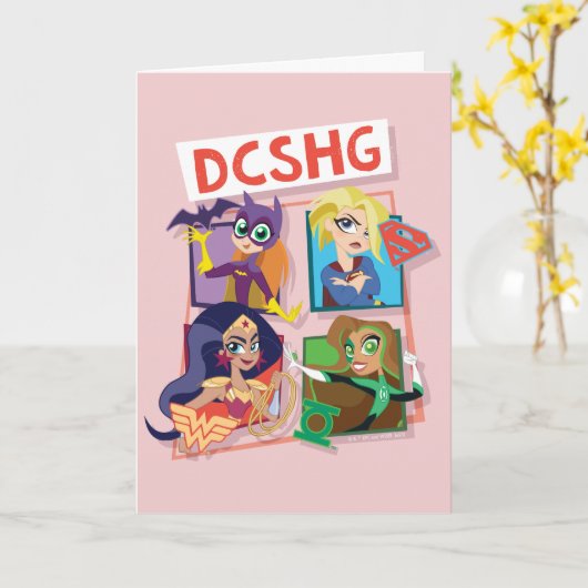 Carte Quartet Filles DC Super Hero (Fleur jaune)