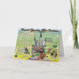 Carte Quartier français de la Nouvelle-Orléans