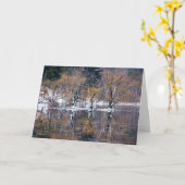 Carte Quatre arbres reflétés (Fleur jaune)