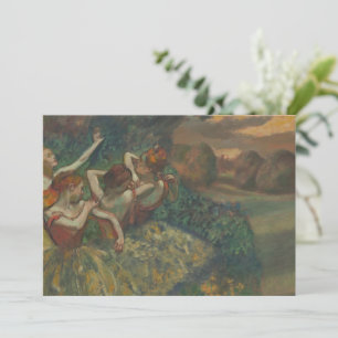 Carte Quatre danseurs d'Edgar Degas, Ballet Fine Art