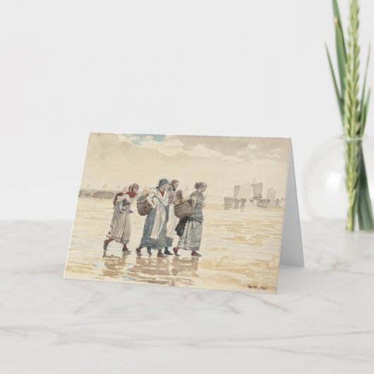 Carte Quatre femmes de pêcheurs sur la plage | Winslow H (Devant)