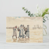 Carte Quatre femmes de pêcheurs sur la plage | Winslow H (Debout devant)