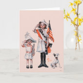 Carte Quatre juillet (Fleur jaune)