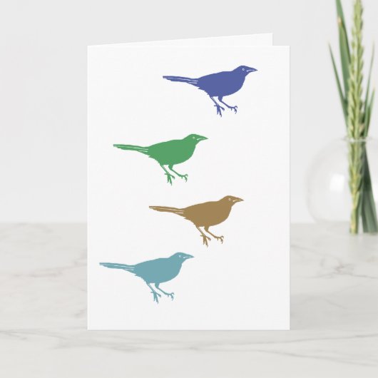 Carte Quatre oiseaux (Devant)