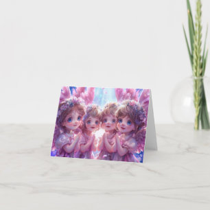 Carte Quatre petits anges art numérique