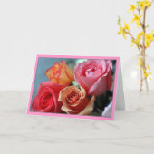 Carte "Quatre Roses" (Fleur jaune)