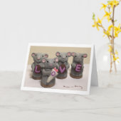 Carte Quatre Souris - AMOUR (Fleur jaune)