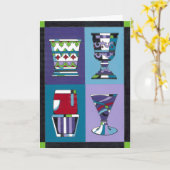 Carte Quatre tasses (Fleur jaune)