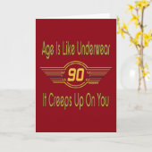 Carte Quatre-vingt-dixième cadeaux d'anniversaire (Fleur jaune)