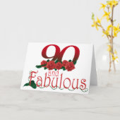 Carte quatre-vingt-dixième fleur d'anniversaire (Fleur jaune)