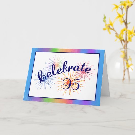 Carte quatre-vingt-quinzième Feux d'artifice (Fleur jaune)