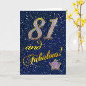 Carte quatre-vingt-unième anniversaire pour quelqu'un (Fleur jaune)