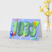 Carte quatre-vingtième de l'anniversaire 1933 (Fleur jaune)