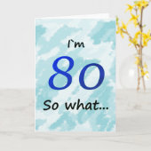 Carte quatre-vingtième ` Drôle m 80 de l'anniversaire I (Fleur jaune)