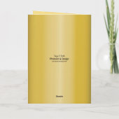 Carte  Quatre-Vingts Ans Anniversaire Or  (Dos)