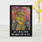 Carte Quatre-vingts "Hair Bands" Anniversaire (Fleur jaune)