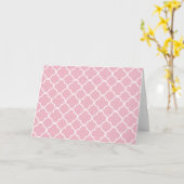 Carte Quatrefoil rose, Latticework, Trellis marocain (Fleur jaune)